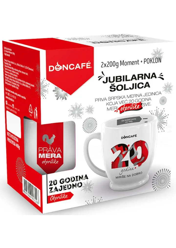 Doncafe Premium Coffee Gift Set – 2×200G Ground Coffee + Ceramic Mug 1