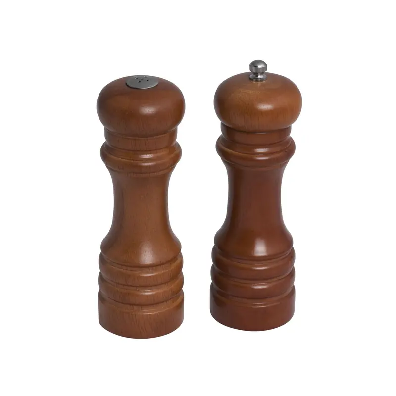 Dual-Function Wooden Salt & Pepper Mill – 6.5 Inches 1