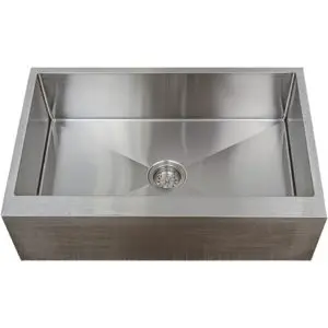 E-Stainless Apron-Front Sink – 33" X 21" X 9" Single Bowl With 10" Farmhouse Front And Tight Radius Edges 1