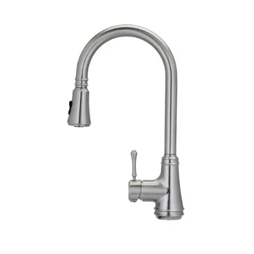 E-Stainless Cotati Gooseneck Kitchen Faucet With Pull-Down Spray 1