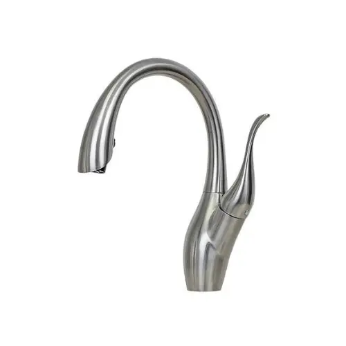 E-Stainless Cygnus Gooseneck Kitchen Faucet With Pull-Down Spray 1