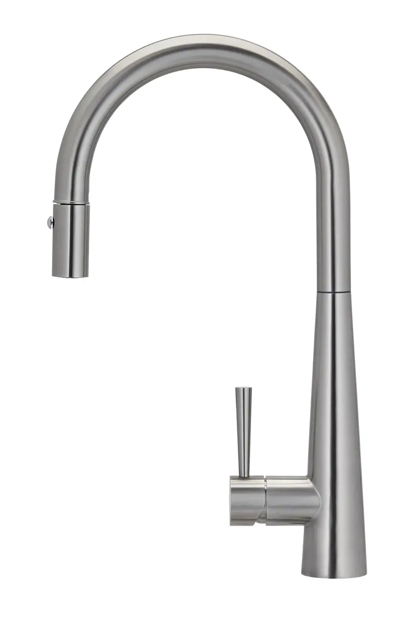 E-Stainless Greenbrae Gooseneck Kitchen Faucet With Pull-Down Spray 1