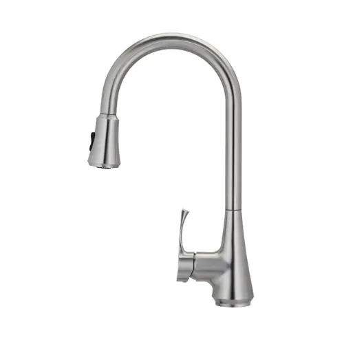 E-Stainless Modera Gooseneck Kitchen Faucet With Pull-Down Spray 1