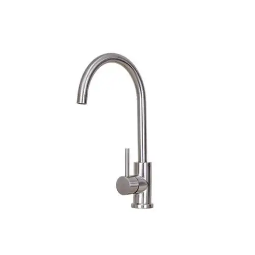E-Stainless Single-Handle Gooseneck Kitchen Faucet (Spray-Free Design) 1