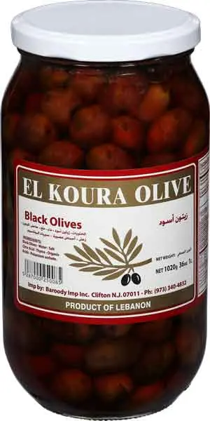 El Koura Lebanese Black Olives – 1020G Jar 1
