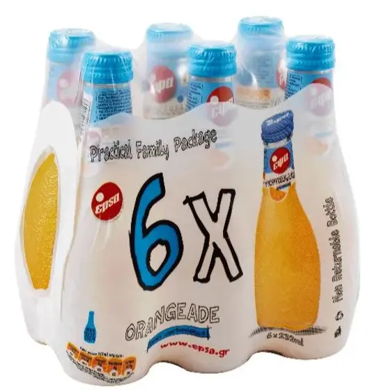 Epsa Orangeade, Non-Carbonated, 6-Pack (6 × 232Ml Glass Bottles) 1