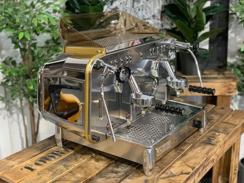 Faema E61 Jubilee Espresso Machine – Volumetric Dosing, 2-Group, Stainless Steel, Secondhand 1