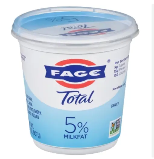 Fage Total 5% Milkfat Greek Yogurt – 32 Oz Tub 1