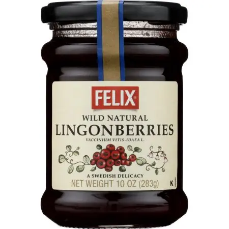 Felix Lingonberry Jam – Nordic Wild Berry Flavor, 10 Oz Small Jar 1