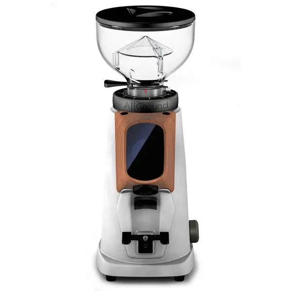 Fiorenzato All Ground Sense Espresso Grinder – White & Timber Accents, New 1