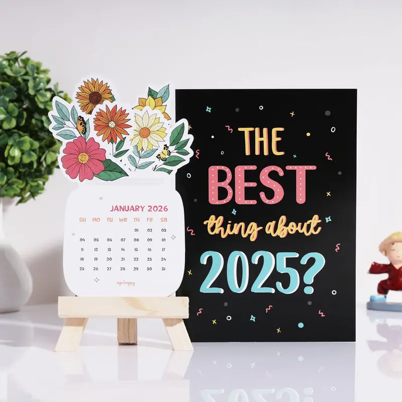 Flower Bouquet & Wall Calendar Gift Set 1