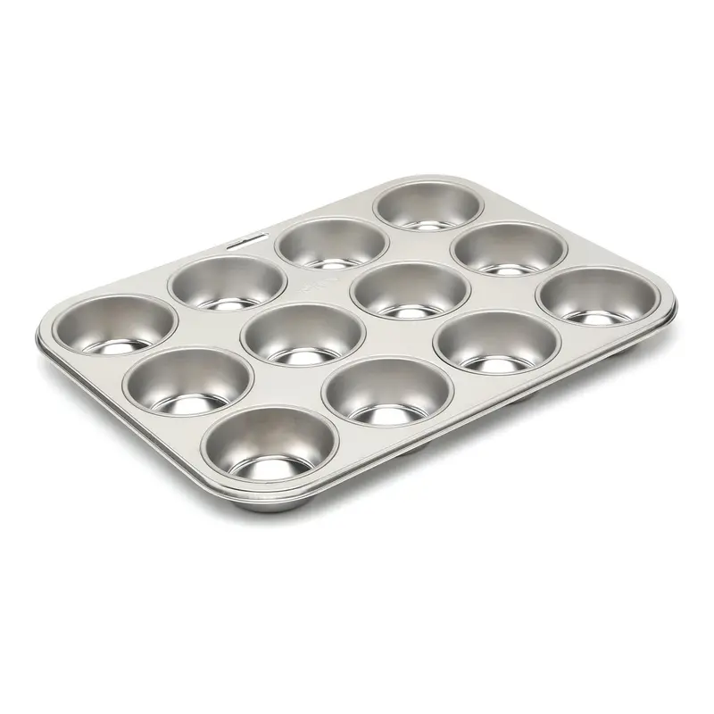 Fox Run 12-Cup Standard Muffin Pan – Stainless Steel 1