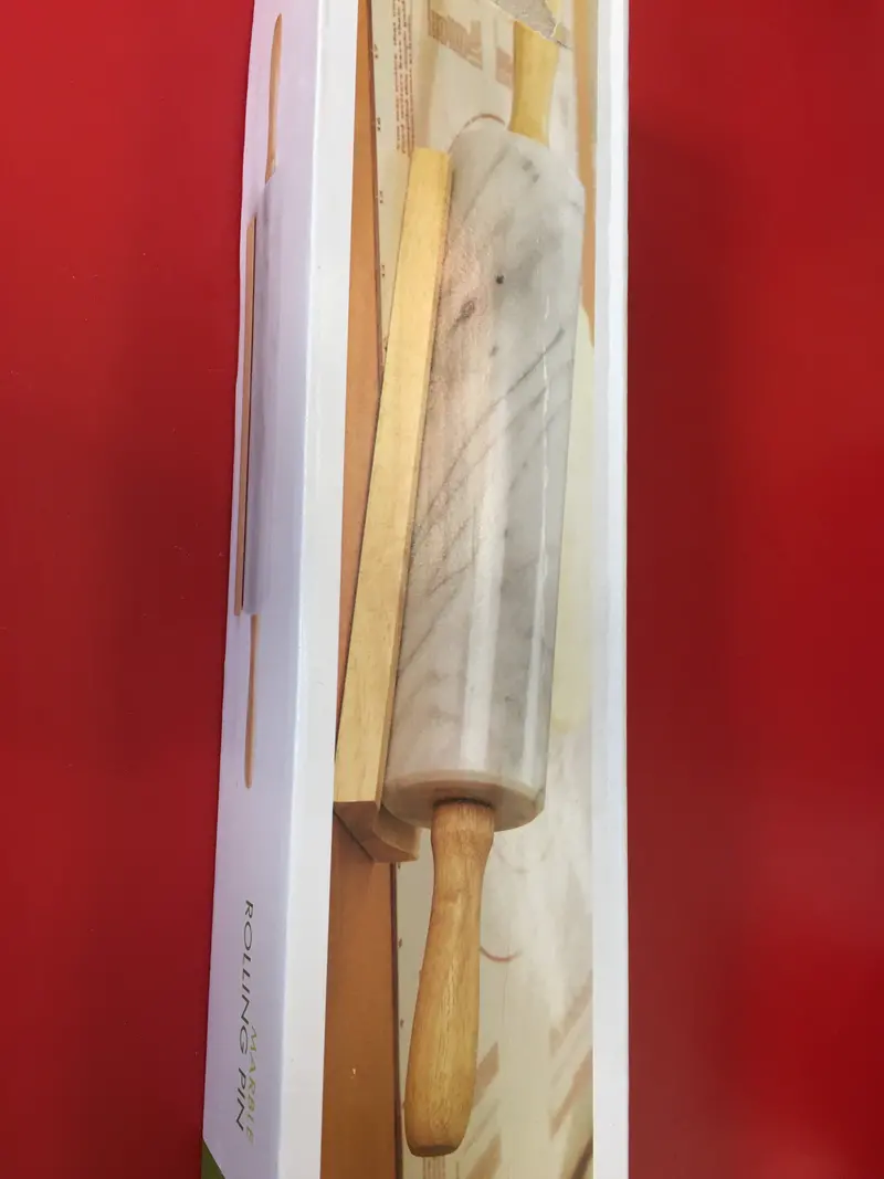Fox Run Marble Rolling Pin With Wooden Base 1