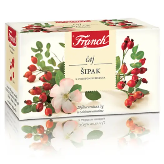Franck Rosehip Herbal Tea – 20 Individually Wrapped Bags 1