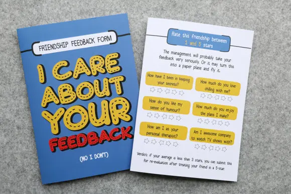 Friendly Feedback Card For Besties 1