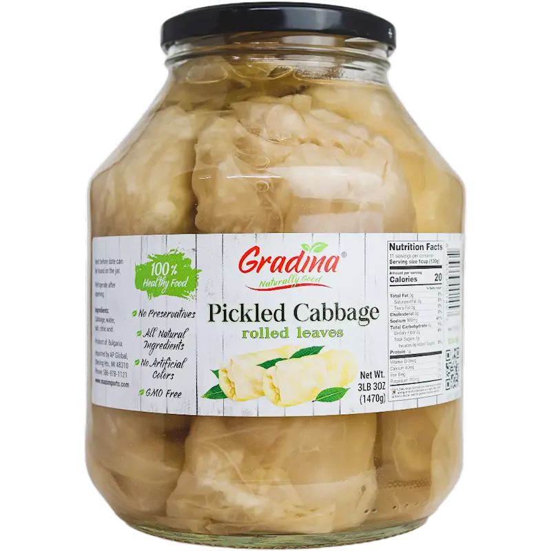 Gradina Pickled Cabbage Leaves, 1470 G 1
