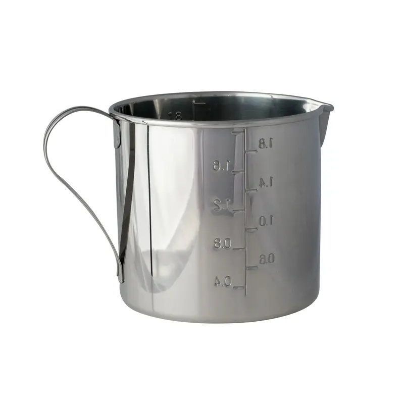 Graduated Measuring Jug – Stainless Steel Liquid & Dry Measure Cup 1
