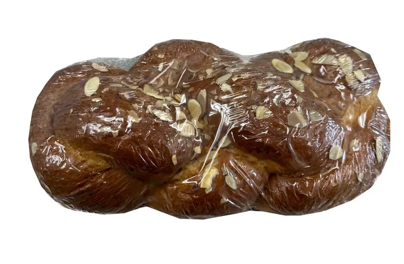Greek Tsoureki Sweet Bread – Long Loaf With Almonds, 1 Lb 1