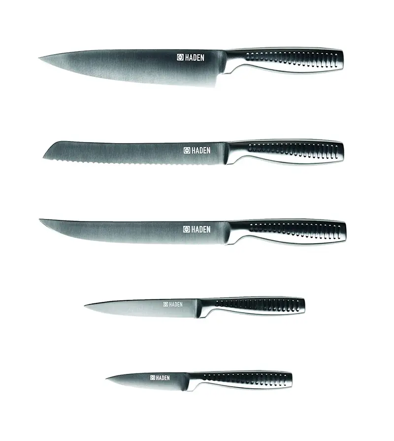 Haden Perth Slate Grey 5-Piece Forged Stainless Steel Knife Block Set 1