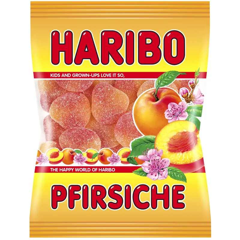 Haribo Peach Gummy Candies – 175G Bag 1