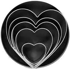 Heart-Shaped Cookie Cutters – Assorted Size Baking Cutter Set 1