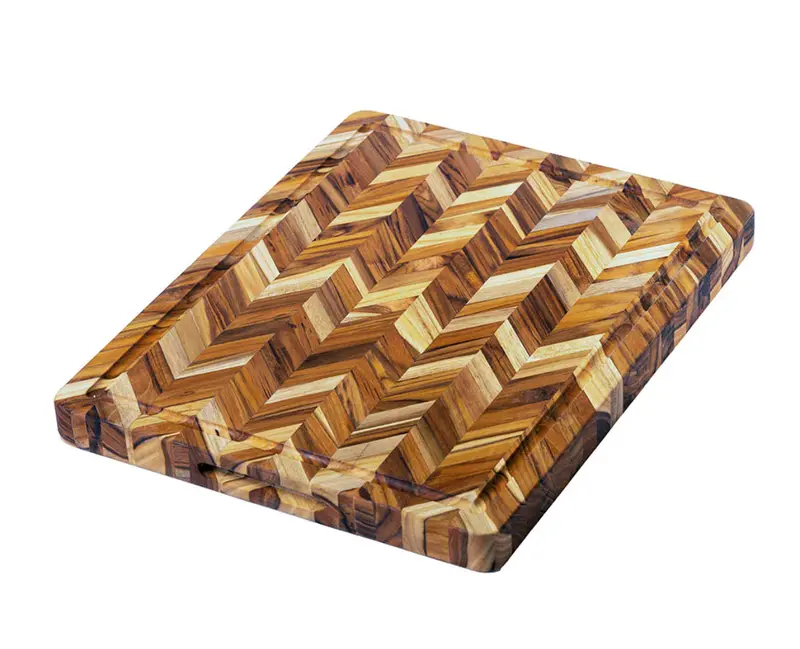 Herring Heavy-Duty Wooden Cutting Board With Juice Groove & Handle 1