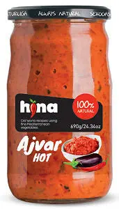 Hina Spicy Hot Ajvar, Bold Red Pepper Relish, 690G 1
