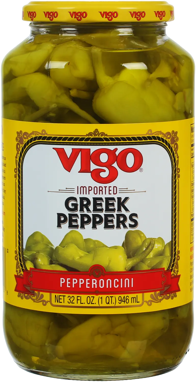 Imported Greek Pepperoncini Pickled Peppers – Vigo, 32 Oz 1