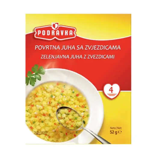 Instant Vegetable Soup With Star-Shaped Pasta – 52 G 1