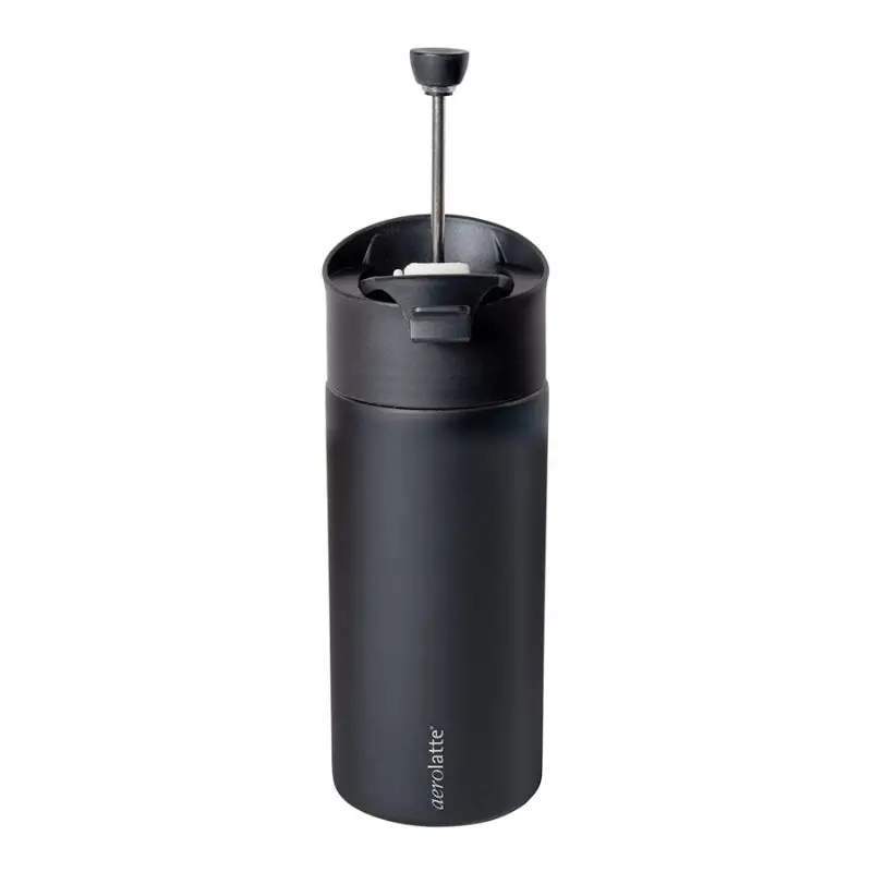 Insulated French Press Travel Mug With Press-And-Go Mechanism 1
