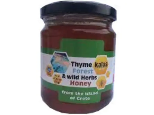 Kalas Wild Thyme & Forest Herb Honey From Crete, Raw Unfiltered, 450G 1