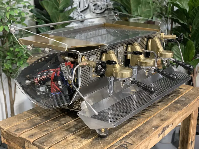 Kees Van Der Westen Mirage Triplett Steampunk Edition – 3-Group Espresso System, Bastone Style, Pre-Owned 1