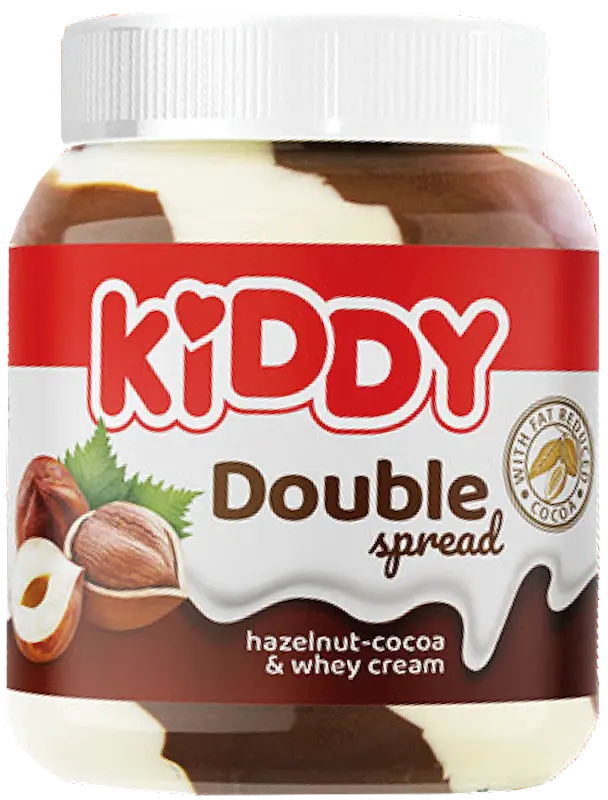 Kiddy Double Hazelnut-Cocoa-Whey Spread – Creamy Breakfast Or Snack Spread, 350G Jar 1