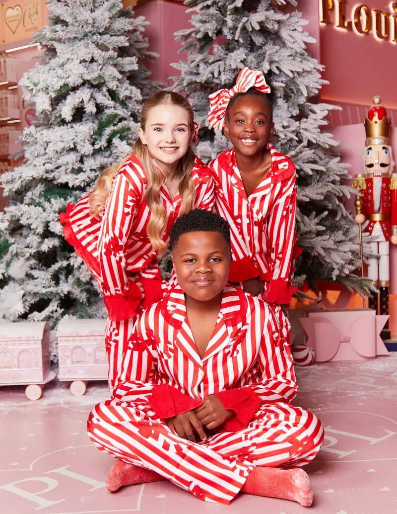 Kids' Candy Cane Holiday Pajamas 1