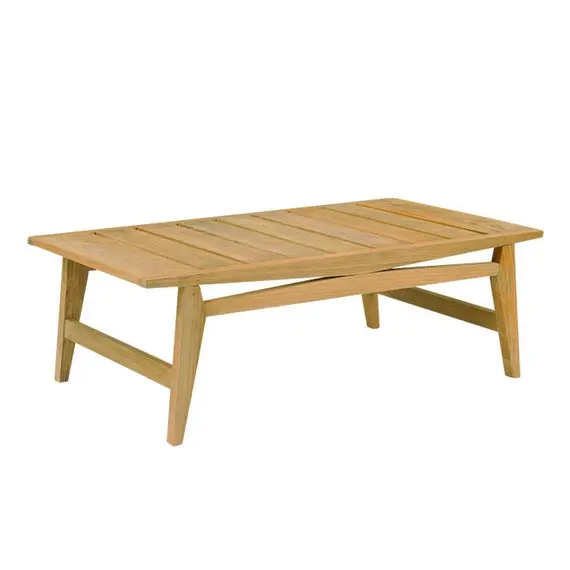 Kingsley Bate Algarve Rectangular Coffee Table – Indoor-Outdoor Teak Design 1
