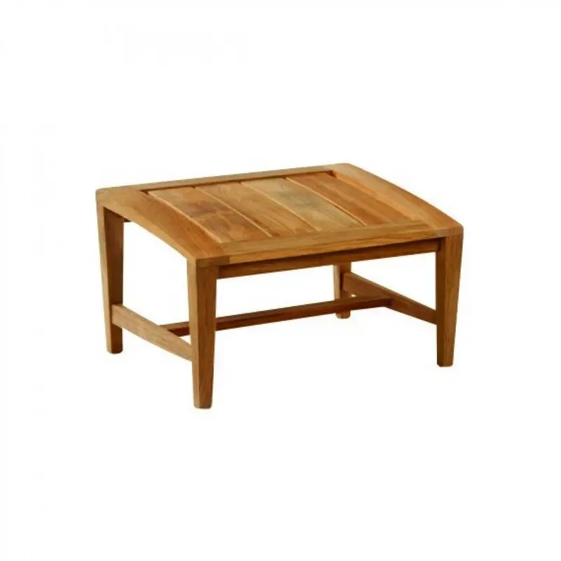 Kingsley Bate Amalfi Club-Style Ottoman – Weather-Resistant Teak 1