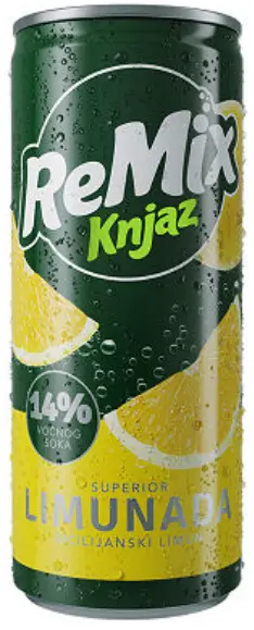 Knjaz Milos Remix Lemon Soft Drink – 330Ml Can 1