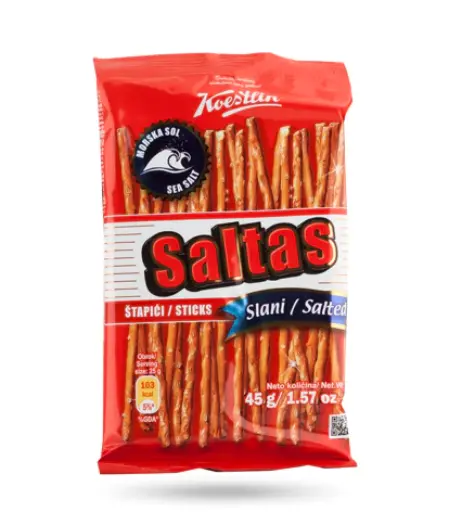 Koestlin Slani Stapici – Croatian Salted Pretzel Sticks, 45G Bag 1