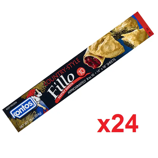 Kontos Country-Style Fillo Dough #10 – Case Of 24 (1 Lb Each) 1