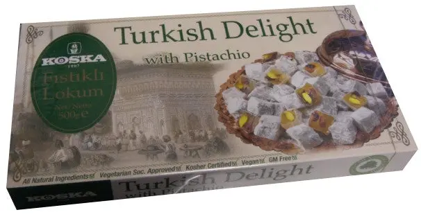 Koska Pistachio-Infused Turkish Delight, 500 G Box 1