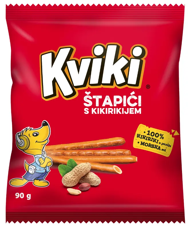 Kviki Peanut Butter-Filled Pretzel Sticks – 90G 1