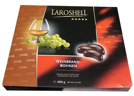 Laroshell Brandy-Filled Chocolate Beans (Weinbrand Bohnen) – 400 G 1