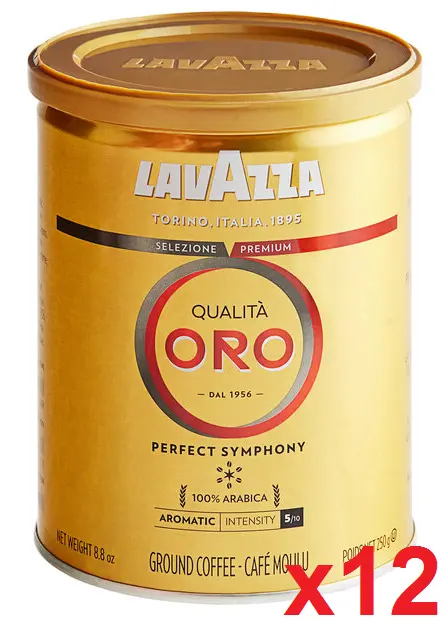 Lavazza Qualità Oro Ground Coffee – 100% Arabica, 250G Bags, Case Of 12 1