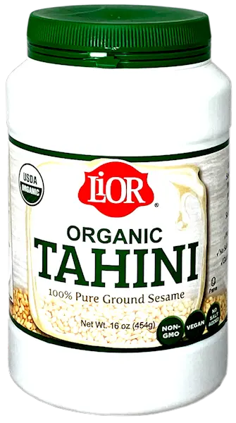Lior Organic Tahini Paste, Smooth Ground Sesame, 16 Oz (454G) 1