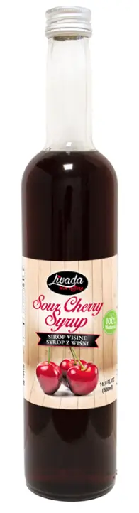 Livada Sour Cherry Fruit Syrup – 500Ml (16.9 Fl Oz) Bottle 1