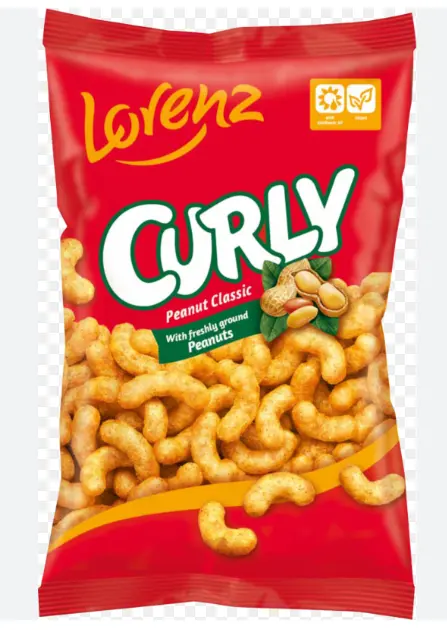 Lorenz Curly Peanut-Flavored Puffed Corn – 120G 1