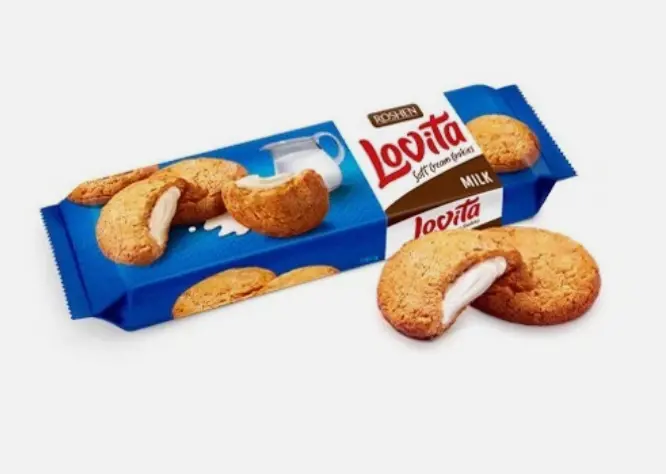 Lovita Milk-Filled Chocolate Cookies By Roshen – 127G Soft & Creamy 1