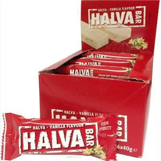 Macedonian Vanilla Halva Snack Bars – Case Of 16 (40G Each) 1