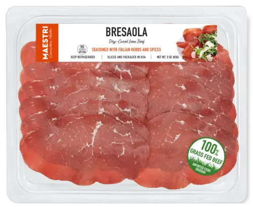 Maestri Pre-Sliced Bresaola – Dry-Cured Lean Beef, 3 Oz 1