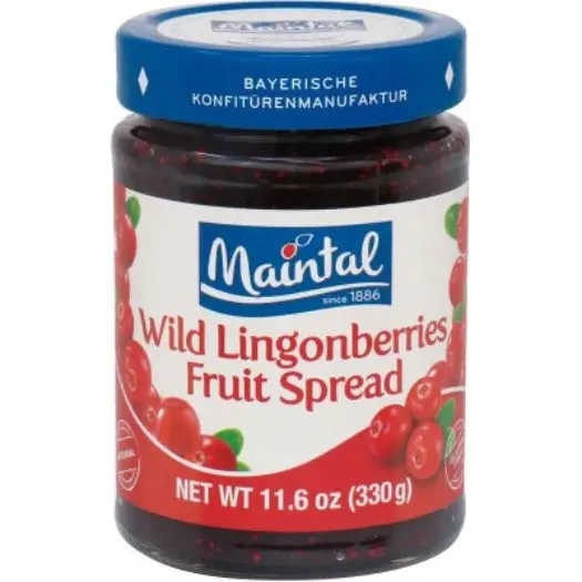 Maintal Lingonberry Fruit Spread – 12 Oz (340 G) Tart Berry Preserves 1